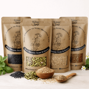 Basil, Charmagaz, Cheaseeds, Chickpea, Flaxseed, Hemp, Kalonji, Poppy seeds, Moringa, Pumpkin, Tokh malanga, Lemon peel powder, Orange peel powder